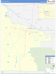 Twin Falls County Wall Map Basic Style